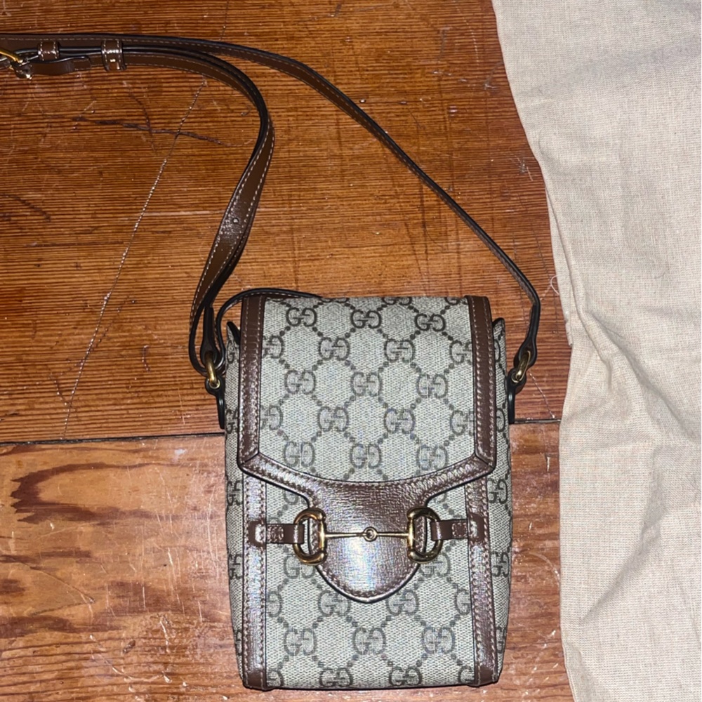 Gucci Brown Horsebit 1955 Mini Crossbody Pouch